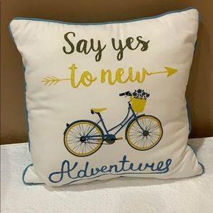 “Say Yes To New Adventures” Decorative Pillow